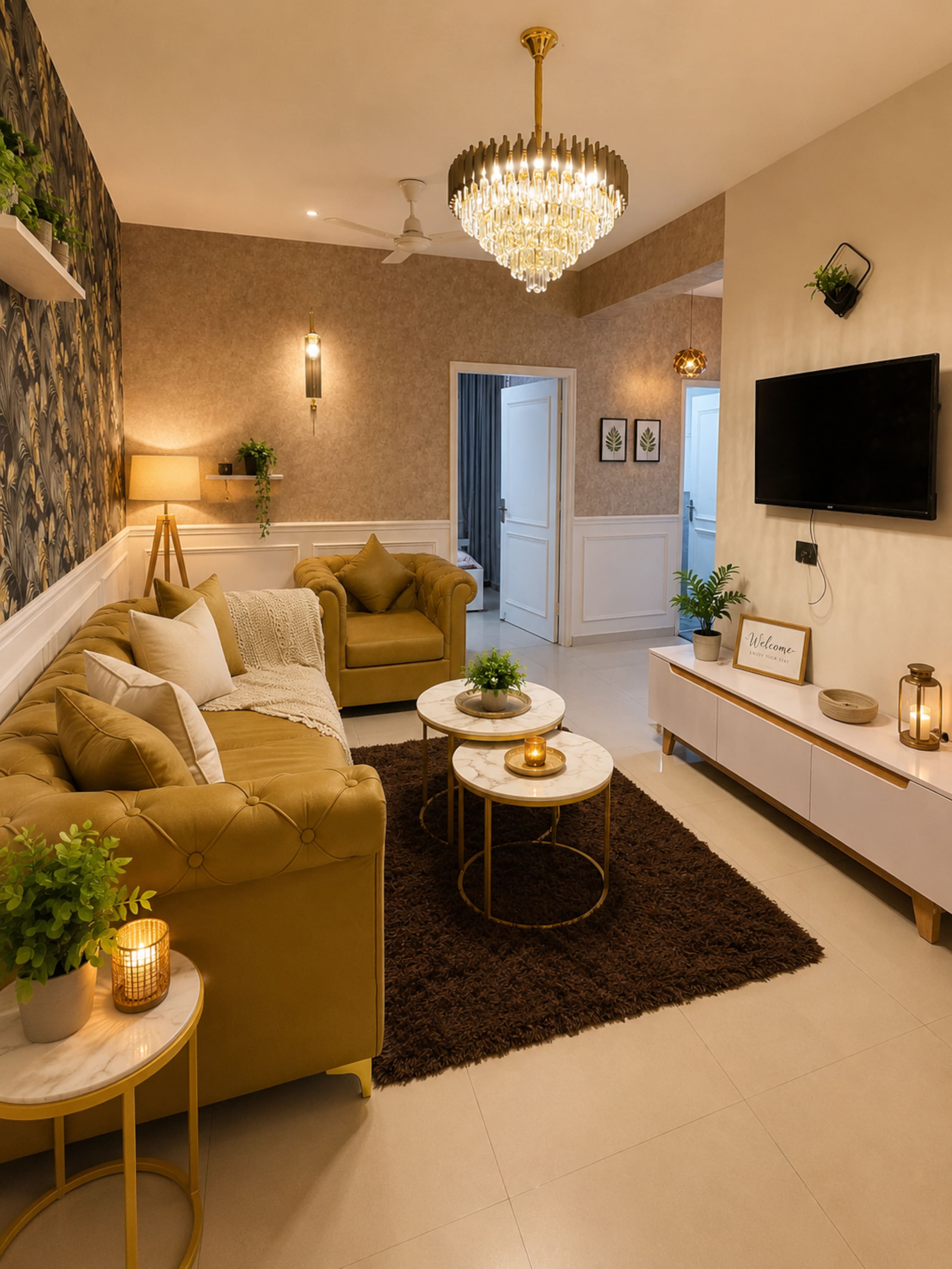 Cinema Experience Luxury 2BHK The Golden Haven - Tap to explore photos