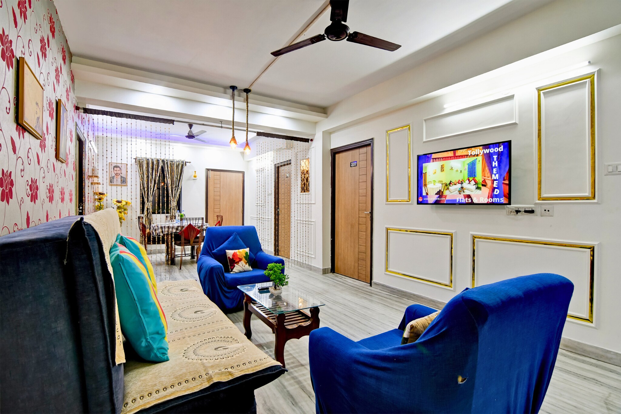 Tollywood Themed Large and Spacious 4BHK Flat at Newtown - Tap to explore photos