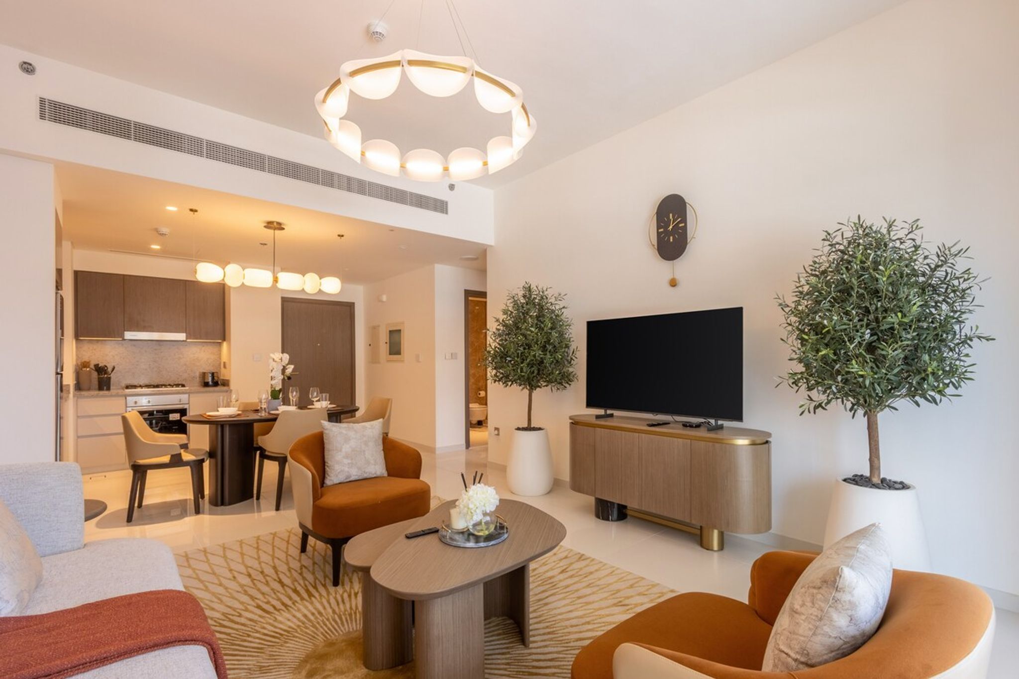 ELIVAAS Curated Designer 1BR at Emaar Beachfront | Beach Acces - Tap to explore photos