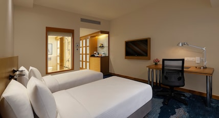 Novotel Hyderabad Convention Centre Room Type - Standard Room with Twin Bed and Pool View Novotel Hyderabad Convention Centre Room Type - Standard Room with Twin Bed and Pool View