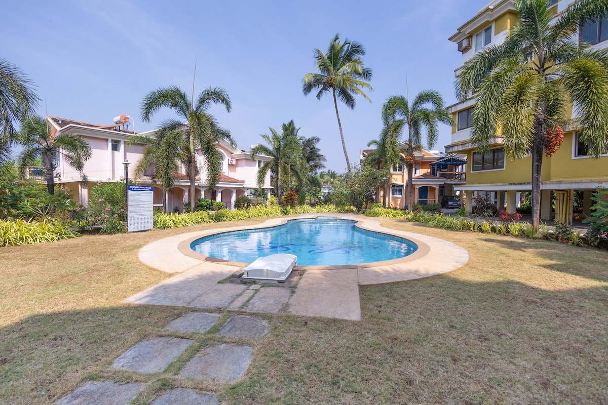 2 BHK Duplex W Pool 4 min to Benaulim Beach - Tap to explore photos
