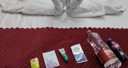 Rudra Prabha Guest House in front of Ram Mandir Gate Room Type - Double Deluxe AC room