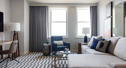 Kimpton HARPER HOTEL, an IHG hotel Room Type - 1 Bedroom Suite Mobility Accessible Roll in Shower Kimpton HARPER HOTEL, an IHG hotel Room Type - 1 Bedroom Suite Mobility Accessible Roll in Shower