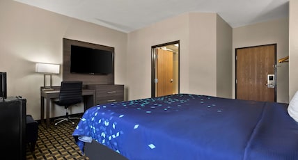 SureStay Plus Hotel by Best Western Tulsa East Room Type - 1 King Bed, Non-Smoking, Flat Screen Television, Sofa Chair, Work Desk, Microwave And Refrigerator, SureStay Plus Hotel by Best Western Tulsa East Room Type - 1 King Bed, Non-Smoking, Flat Screen Television, Sofa Chair, Work Desk, Microwave And Refrigerator,