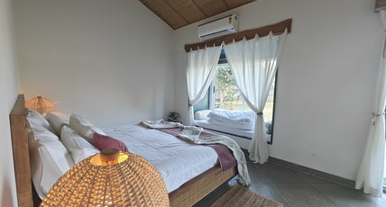 GIRISADAN BOUTIQUE FARMSTAY Room Type - Butterfly Pea ( Aprajita ) -  Modern Cottage With Open Air Shower & Garden View