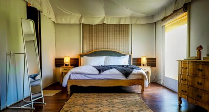 Click Collection Serenity Retreat - Bangalore Room Type - Maharani 2BHK Luxury Tent with Garden View and Private Outdoor Seating