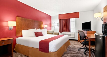 Best Western Okmulgee Room Type - Accessible - 1 King, Mobility Accessible, Communication Assistance, Walk In Shower, Work Desk, Micro Best Western Okmulgee Room Type - Accessible - 1 King, Mobility Accessible, Communication Assistance, Walk In Shower, Work Desk, Micro