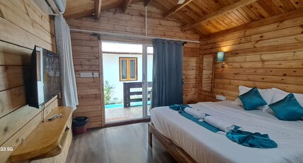 Sand Tent Beach House Room Type - Wooden Cottages With AC
