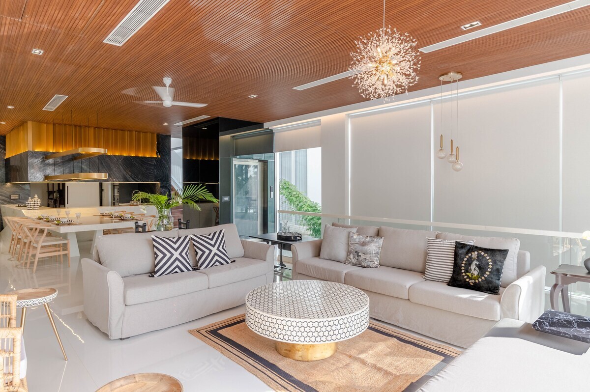 Luxury 4BHK Villa w/ Infinity Pool & Hill Views by Savera Stays - Tap to explore photos