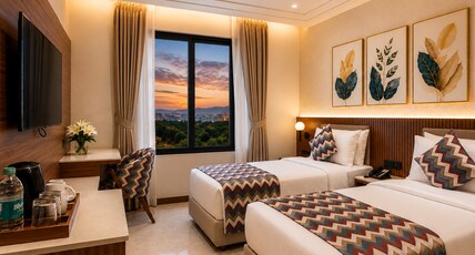 Shanti Sarovar Haridwar Room Type - Deluxe Twin Bed Room With View