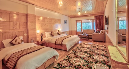 Vyas Vatika - Wooden exotic Resort (Jogni Waterfall & Rohtang pass Views) Room Type - Family Tripple Room (With Private Balcony Rohtang Pass, Jogni Waterfall and valley View) Vyas Vatika - Wooden exotic Resort (Jogni Waterfall & Rohtang pass Views) Room Type - Family Tripple Room (With Private Balcony Rohtang Pass, Jogni Waterfall and valley View)