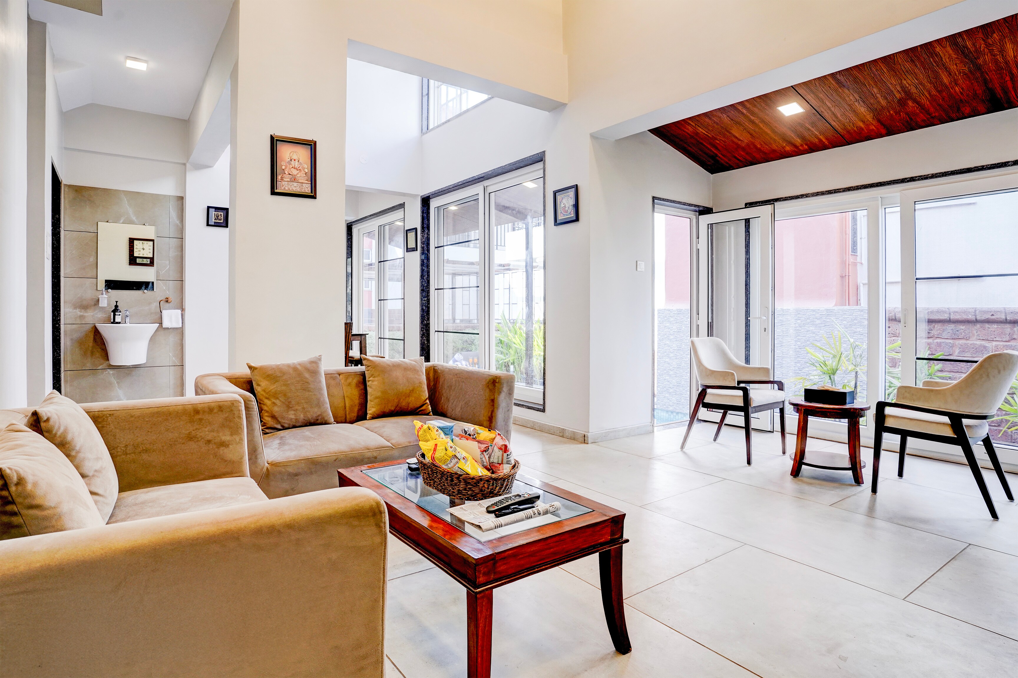 ELIVAAS Irene Ruby | Serene 6BHK Retreat with Private Pools, Gardens, and Balconies - Tap to explore photos
