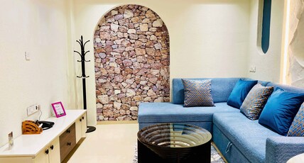 Global Village Room Type - Staymoodyy- Greece Themed 1BHK