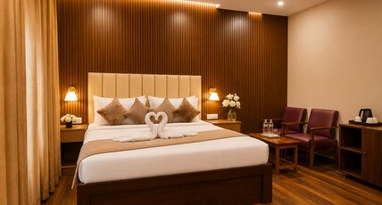 Walnut Tree (River Front) Pahalgam Room Type - Deluxe Room AC (Hot & Cold)