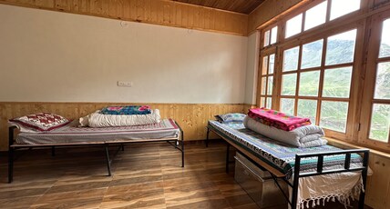 Bros Hostel & Cafe Sissu | Dorms & Private Rooms Room Type - Mixed Dorm | 1 Bed in 4-Bed Non AC Dorm | Shared Bathroom