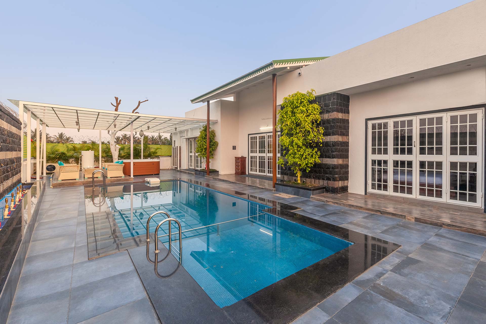 StayVista at Villa Cobblestone w/ Pool & Terrace - Tap to explore photos