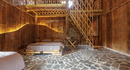 KaatiKaadu Room Type - River Front Bamboo Cottage(Pahadi)