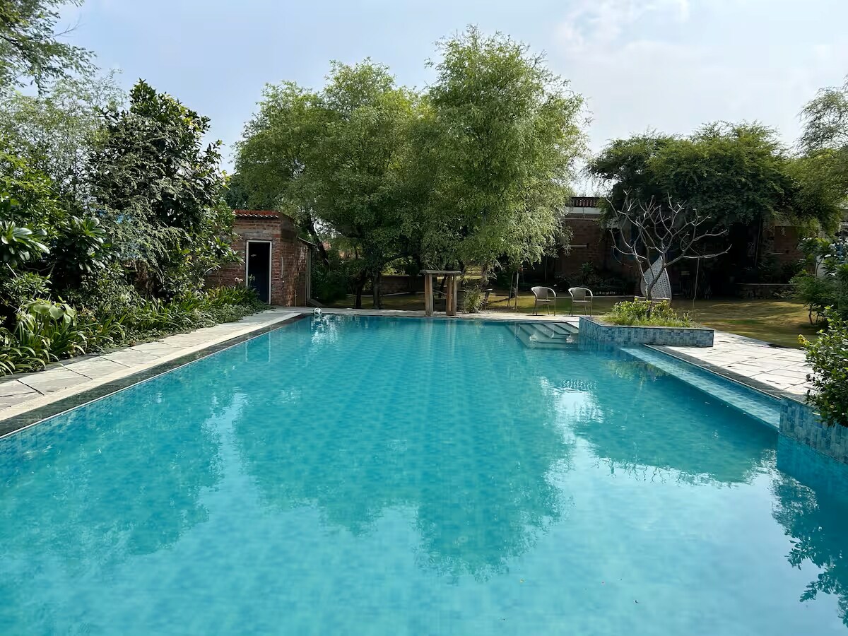 2BR Insta-Worthy Farm with Pvt Pool | Near Gurgaon - Tap to explore photos