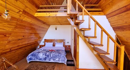 The Woodshed Room Type - Mountain View Wooden A-Frame Cottage with Attic (102)