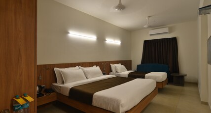 Hotel Panchavati Yatri. Room Type - AC Deluxe Triple Bed Room