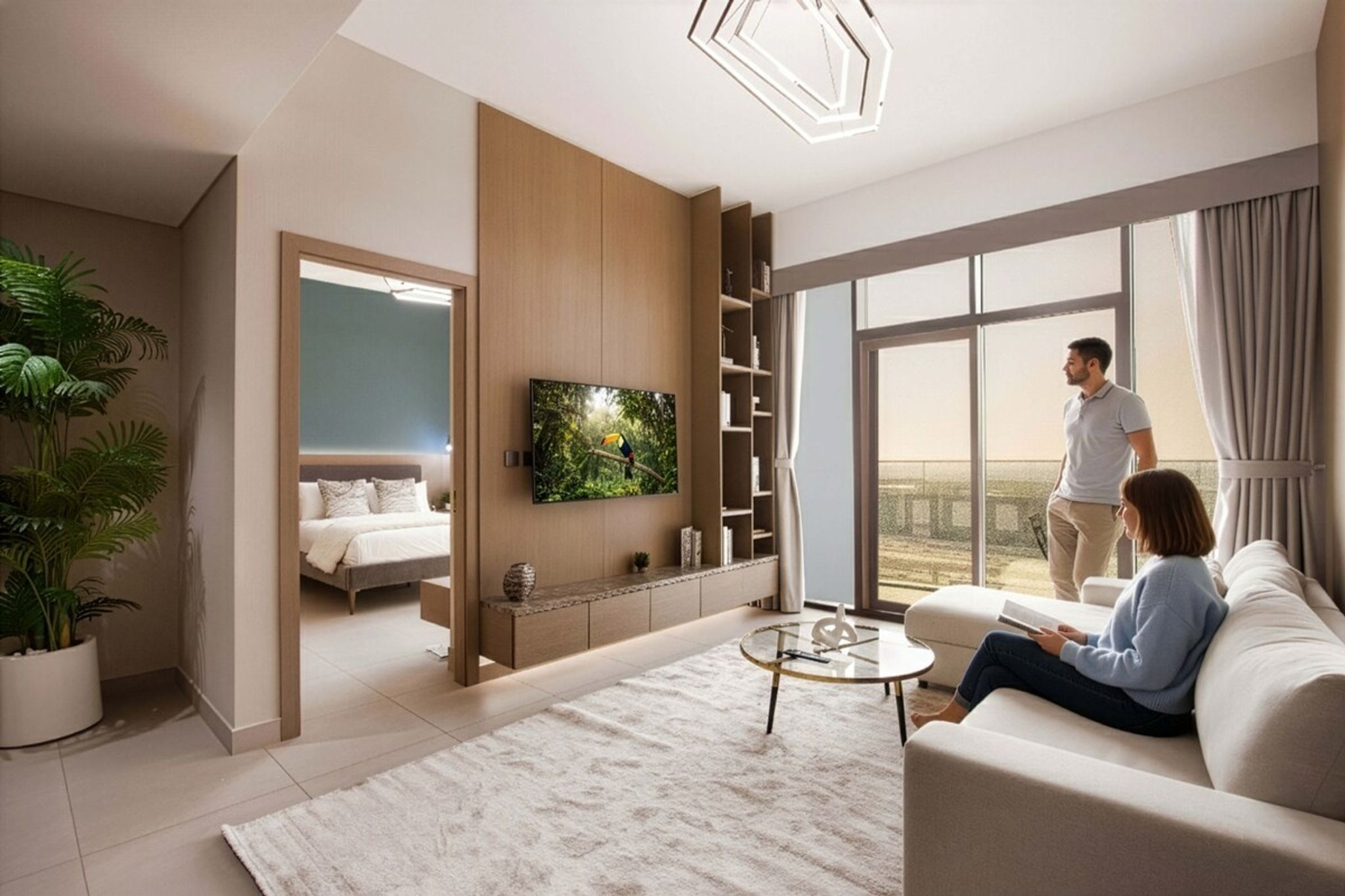 ELIVAAS Curated Luxury 1BR High Floor Rooftop Pool Access - Tap to explore photos
