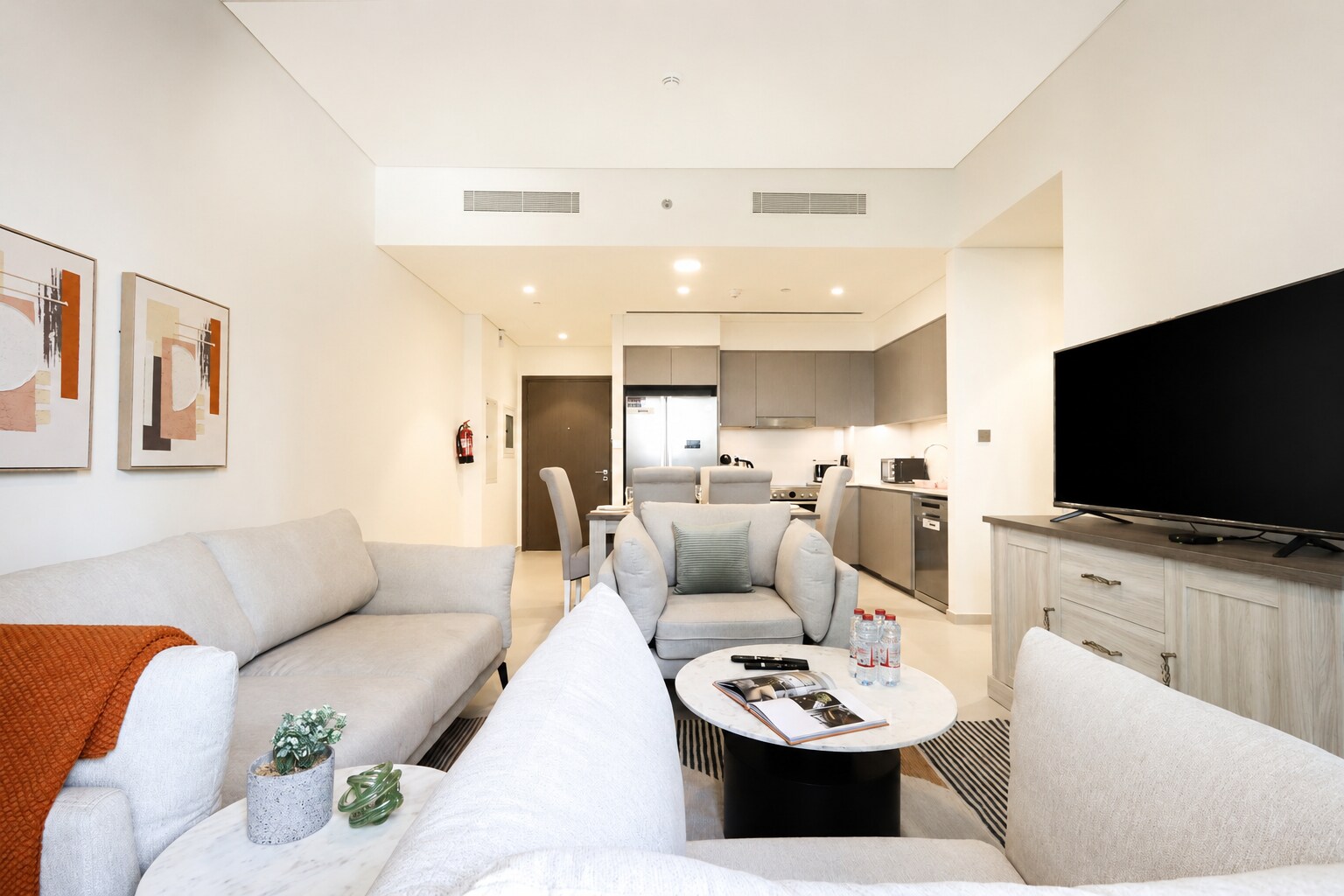 ELIVAAS Curated Modern 2BR with Partial Burj Khalifa View - Tap to explore photos