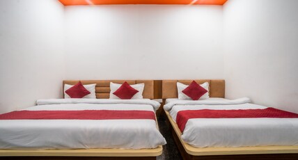 Hotel Shyam Sanwara (Free Gated Parking Available) Room Type - Deluxe Triple Room ( 1 Double Bed + 1 Single Bed )
