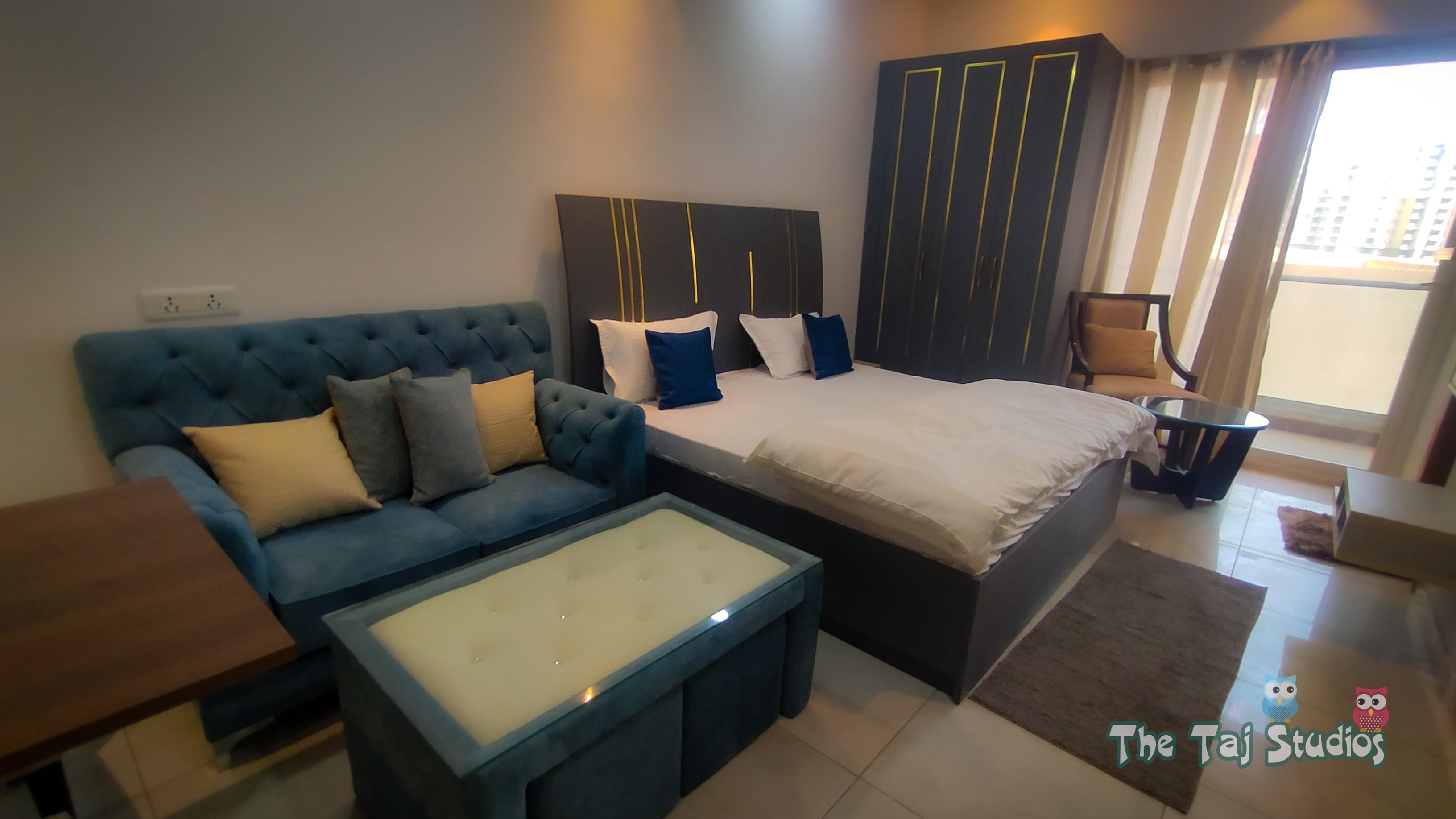The Taj Studios-Central Noida - Independent Fully Furnished Studio Apartment - Tap to explore photos