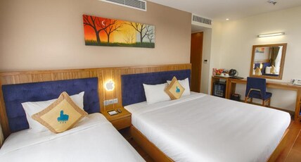 ANFADA Hotel Danang Room Type - Deluxe Family Room with Partial Sea View