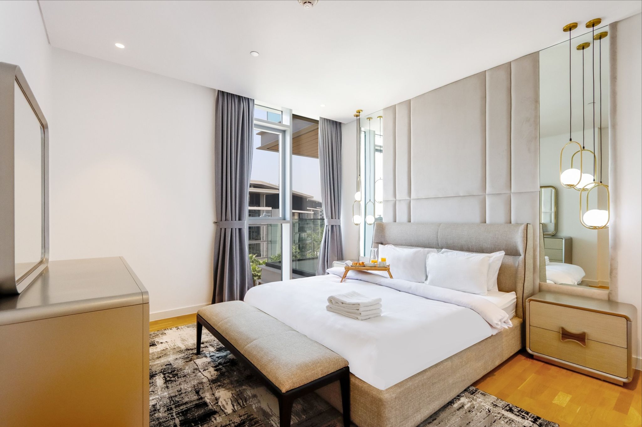 ELIVAAS Curated Bluewaters 3BR Maids, with Sea View - Tap to explore photos