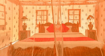 The Chirag Desert Camp Sam sand Dunes Room Type - Luxury Swiss Tent The Chirag Desert Camp Sam sand Dunes Room Type - Luxury Swiss Tent