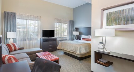 Staybridge Suites SEATTLE - FREMONT, an IHG hotel Room Type - 1 Queen Studio Suite Mobility Accessible Roll In Shower Staybridge Suites SEATTLE - FREMONT, an IHG hotel Room Type - 1 Queen Studio Suite Mobility Accessible Roll In Shower