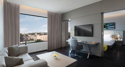 Novotel Chennai Chamiers Road Room Type - Luxury Suite - Separate Living Room- Bath Tub