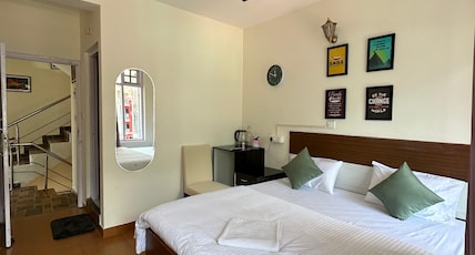 Green view Rooms and Restaurant near Bhagsu waterfall Room Type - Deluxe Room with Private Balcony and mountain view