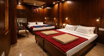 Hotel KNB Heritage(5min Walk to Shree Kashi Vishwanath Mandir) Room Type - Quadruple Room-(Standard)- (4 bedded Family Room,2nd Floor backside)