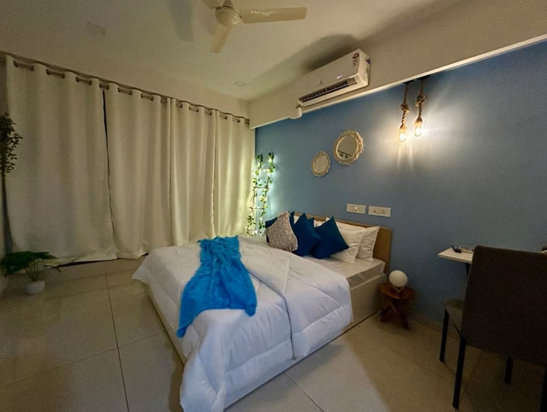 Spacious Studio Apt High Floor Private By Abhibha Stays in Pashan Pune - Tap to explore photos