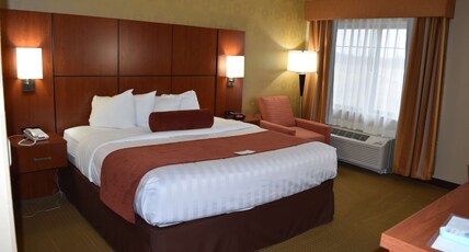 Best Western Plus Finger Lakes Inn & Suites Room Type - 1 King Bed, Mobility Accessible, Roll In Shower, Non-Smoking, Full Breakfast Best Western Plus Finger Lakes Inn & Suites Room Type - 1 King Bed, Mobility Accessible, Roll In Shower, Non-Smoking, Full Breakfast