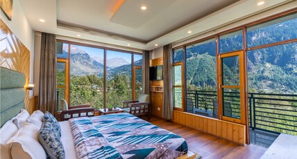 The 14 Gables, A Boutique Stay, Manali (Pet Friendly Hotel). Room Type - Deluxe Corner Room with Balcony