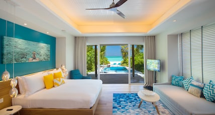 Kandima Maldives- 50% off on return transfers on 4+nights (Stays 11 April'26 - 31 Oct'26) Room Type - Sunset Beach Pool Villa with Swirl Pool Kandima Maldives- 50% off on return transfers on 4+nights (Stays 11 April'26 - 31 Oct'26) Room Type - Sunset Beach Pool Villa with Swirl Pool
