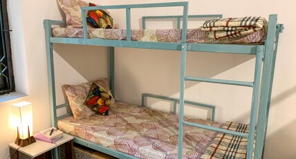 Rootsvilla Vagator- Longstays and coworking Hostel Room Type - SPRUCE -6 BED AC WITH ATTACHED WASHROOM