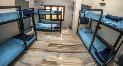 THC Backpackers Room Type - 6 Bed AC female dormitory attached bathroom