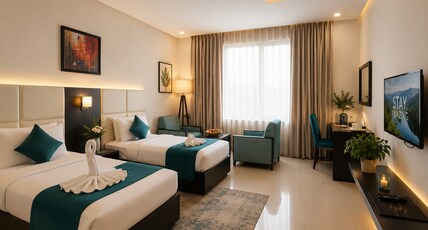 MM CONTINENTAL,MULLANA Room Type - Deluxe Twin Room