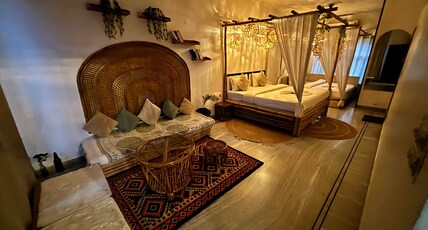 Ganga and Forest View Bohemian room Room Type - Ganga and Forest View Bohemian room