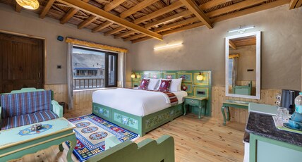 Echor Mud Huts Kaza, Spiti Valley Room Type - Mud Huts with Private Deck (Valley View)