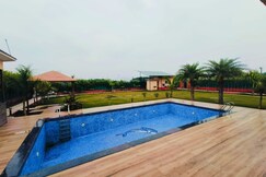 NF27 2bhk luxury farm house big pool party relax by instay