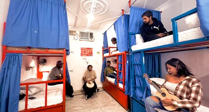 Live Free Hostel | Rooms & Dorms Room Type - 1 Bed in a 6 Bunk Bed AC Mixed Dormitory With Attached Bathroom