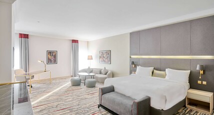 Ramada by Wyndham Doha Old Town Room Type - Bohemian Suite, Living Room, Bedroom, 1 King Bed, Smoking Ramada by Wyndham Doha Old Town Room Type - Bohemian Suite, Living Room, Bedroom, 1 King Bed, Smoking