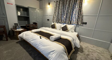 Waterfront Pine Pahalgam Room Type - Deluxe Mountain View Room + Free Welcome Drink