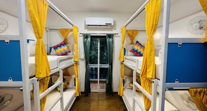 goSTOPS PLUS Goa, Vagator Room Type - Bed in 12 Bed Mixed AC Dormitory Room with Ensuite Bathroom