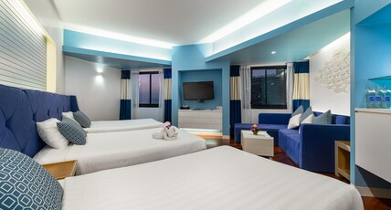 Jomtien Palm Beach Room Type - Family Room with bathtub